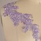 Lavender Beaded Alencon Lace Applique Patch Set of 2 10 Inch Chiffon Backing